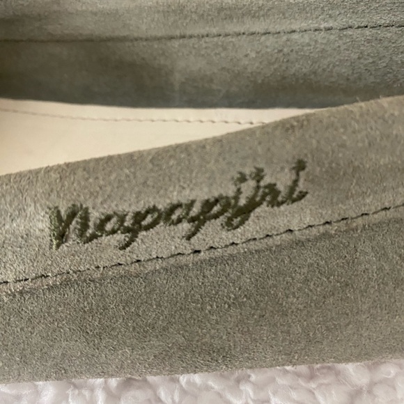 Napapijri Women’s Suede Boat Dock Style Sage Green Loafers Size 39/Size 8 US - Picture 4 of 15